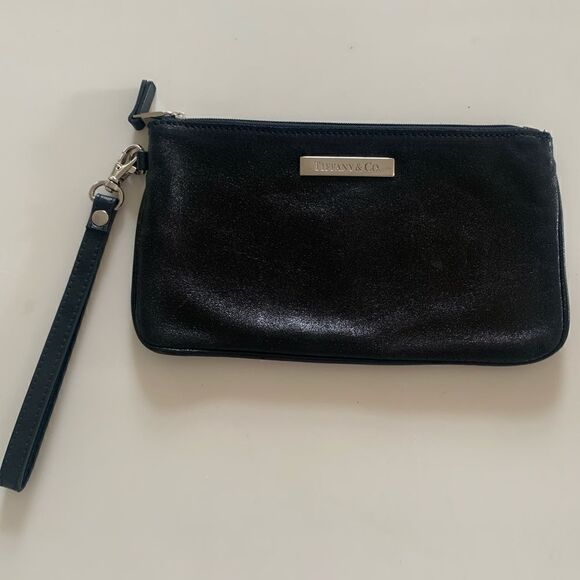 Tiffany & Co Black Leather Pouch/Clutch - Picture 2 of 9